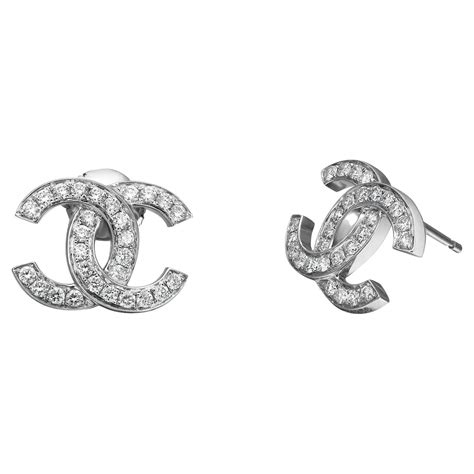 chanel double c diamond earrings.